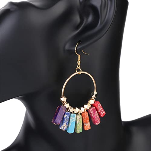 Boho Chakra Earrings: Handmade 14k Gold Vintage Jewelry
