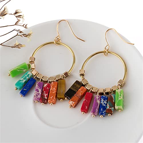 Boho Chakra Earrings: Handmade 14k Gold Vintage Jewelry
