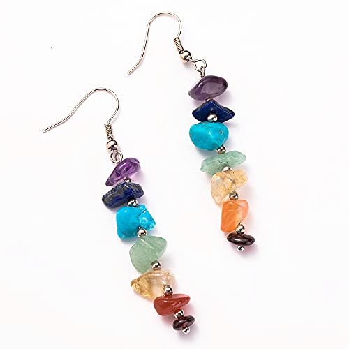 Chakra Stone Dangle Earrings for Women