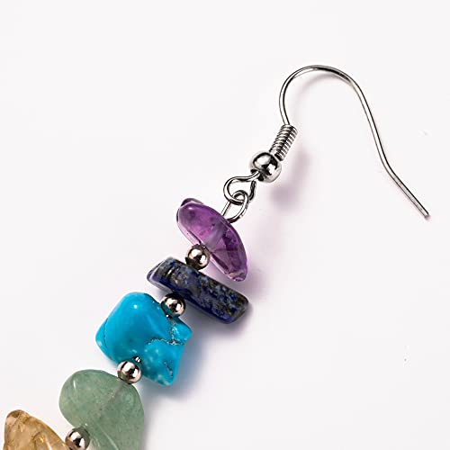 Chakra Stone Dangle Earrings for Women
