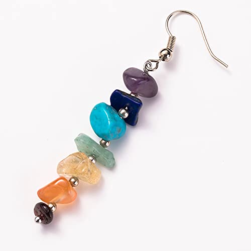 Chakra Stone Dangle Earrings for Women