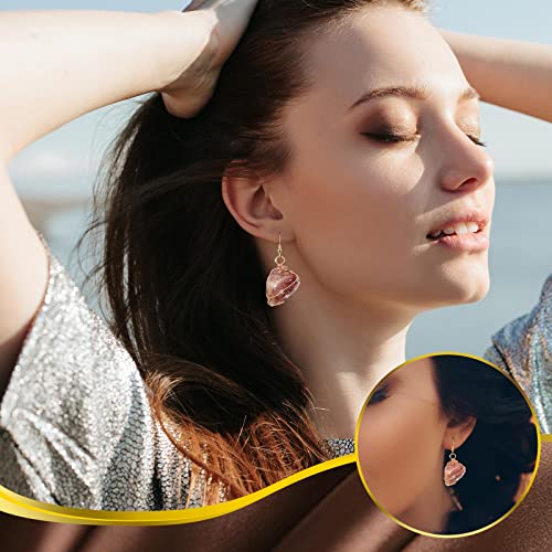 Natural Amethyst Crystal Drop Earrings - Novel Style