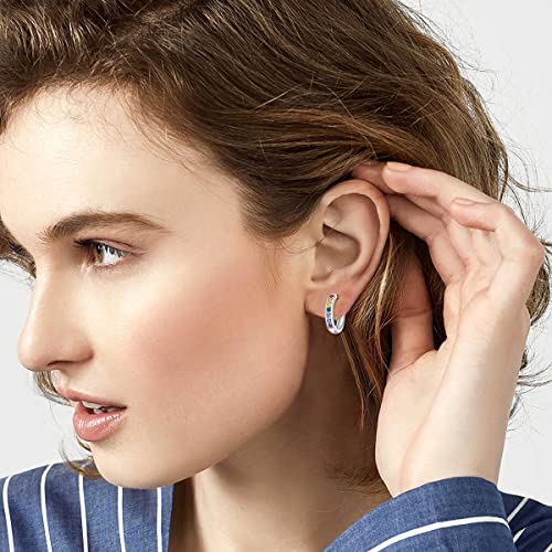 Chakra Rainbow Hoop Earrings, Birthday Jewelry Women