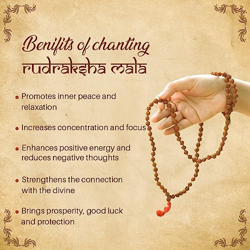 Handmade Sacred Rudraksha Mala for Spiritual Awakening