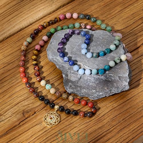 Chakra Healing Crystal Stone Beaded Wrap Bracelet