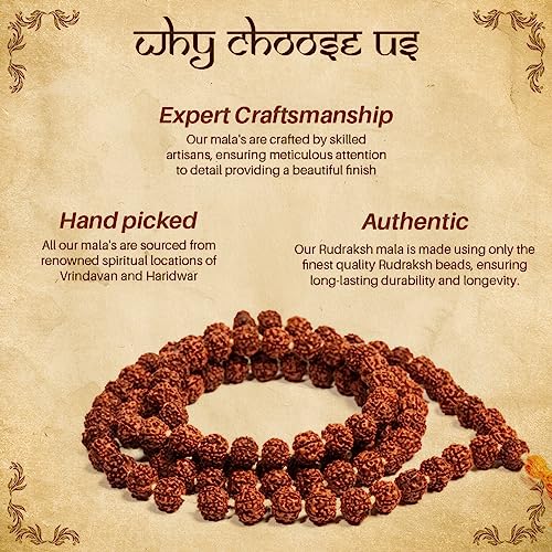Handmade Sacred Rudraksha Mala for Spiritual Awakening