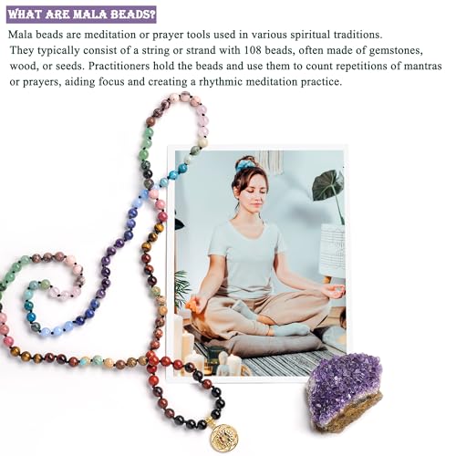 Chakra Healing Crystal Stone Beaded Wrap Bracelet