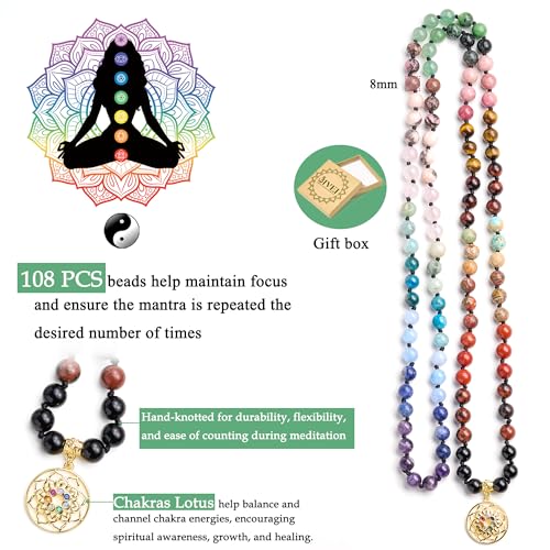 Chakra Healing Crystal Stone Beaded Wrap Bracelet