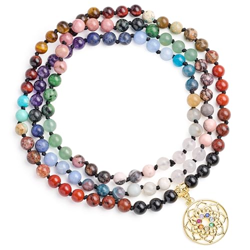 Chakra Healing Crystal Stone Beaded Wrap Bracelet