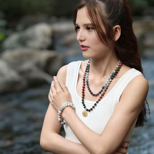 Chakra Healing Crystal Stone Beaded Wrap Bracelet