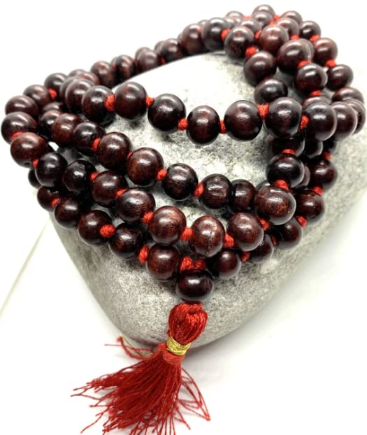 Hand Knotted Red Wood Tarot Meditation Rosary