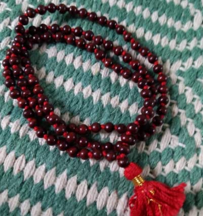 Hand Knotted Red Wood Tarot Meditation Rosary