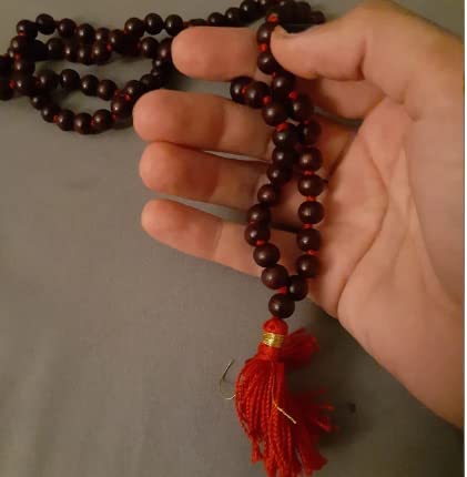 Hand Knotted Red Wood Tarot Meditation Rosary