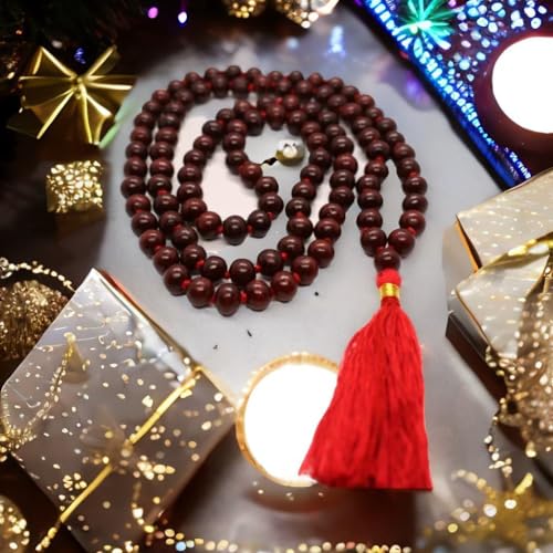 Hand Knotted Red Wood Tarot Meditation Rosary