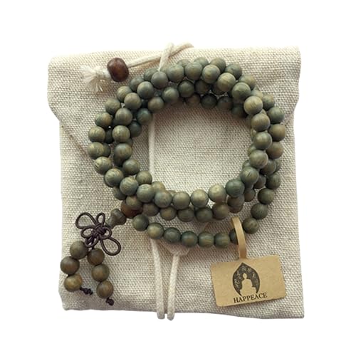 Natural Green Sandalwood 108 Mala Beads - Tibetan Buddhism