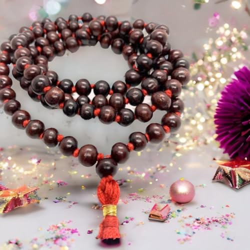 Hand Knotted Red Wood Tarot Meditation Rosary
