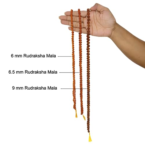 Hari Om Bhandar Divine Rudraksha Mala - 6mm Beads: Meditation & Yoga