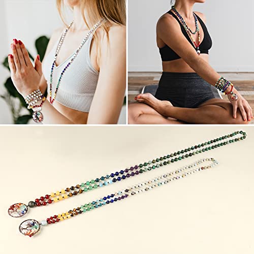 Bivei Tree of Life Chakra Mala Beads Set