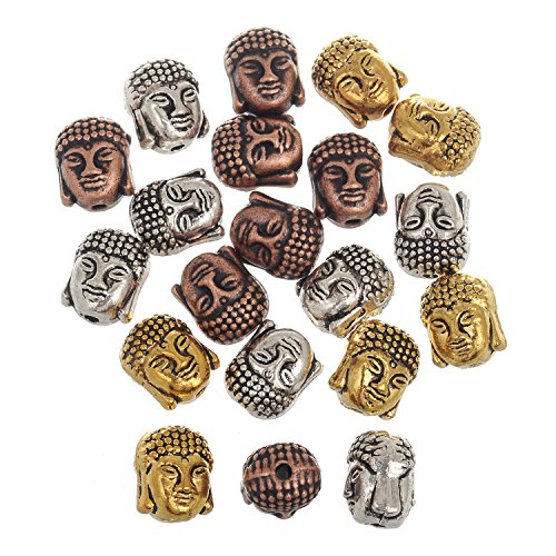 RUBYCA 40PCS Spiritual Metal Beads for Jewelry Making