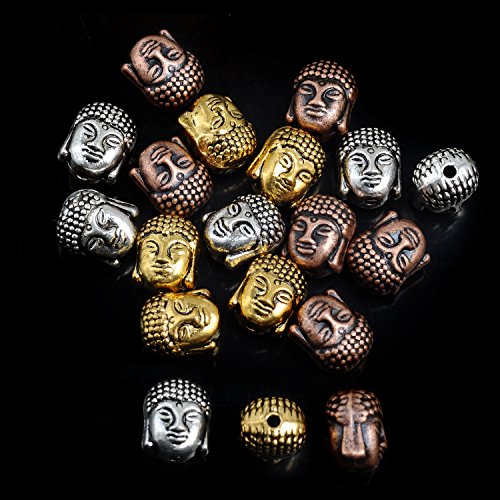 RUBYCA 40PCS Spiritual Metal Beads for Jewelry Making