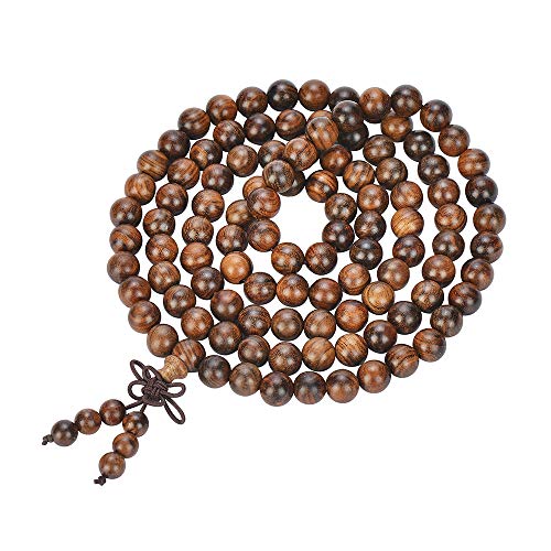 Sandalwood Mala Beads Bracelet 108 8mm Stretchy