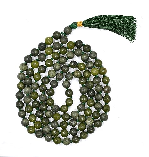 Green Jade Mala Beads for Meditation and Healing