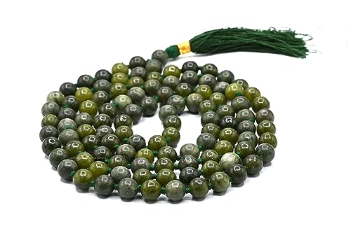 Green Jade Mala Beads for Meditation and Healing