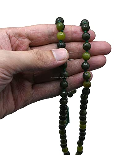 Green Jade Mala Beads for Meditation and Healing