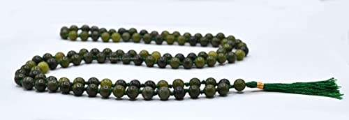 Green Jade Mala Beads for Meditation and Healing