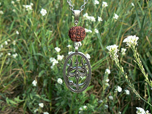 Handmade Shiva Trishul Protection Necklace for Men - Authentic Hindu Spiritual Jewelry