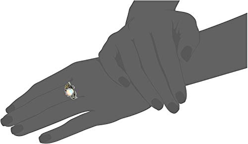 Rose Moonstone Ring 925 Sterling Silver Leaf Witchy