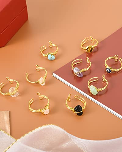 SIROLISA Crystal Healing Ring Set for Women