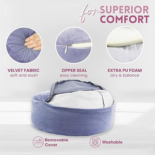 Yes4All Meditation Cushion, Floor Pillow Foam Zafu Buckwheat, Mandala Pattern Yoga Meditation Bolster Pillows, Floor Cushions