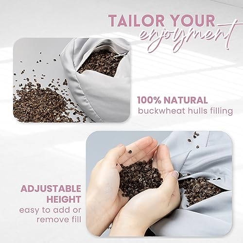 Yes4All Meditation Cushion, Floor Pillow Foam Zafu Buckwheat, Mandala Pattern Yoga Meditation Bolster Pillows, Floor Cushions