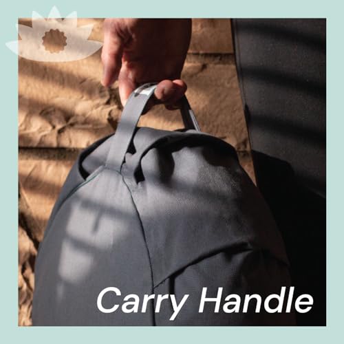 Waterglider International Meditation Cushion (Natural) Round, Buckwheat Husk Filled, Floor Pillow or Cushions, Yoga Seat, Zafu, Made in the USA with USA Grown Buckwheat