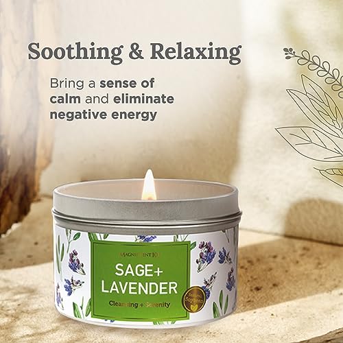 Tarot Energy Cleansing Sage Candle 6oz (Sage + Lavender)