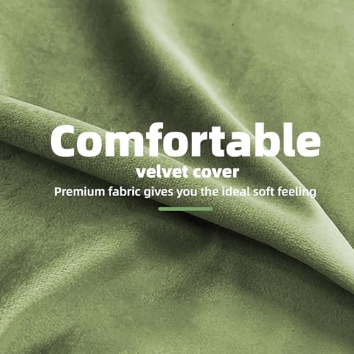 MEREZA Meditation Cushion, 5" Thick Yoga Pillows for Sitting on Floor with Buckwheat Yoga Bolster Pillow Velvet Cover Machine Washable Meditation Pillow Zafu Yoga Pillow