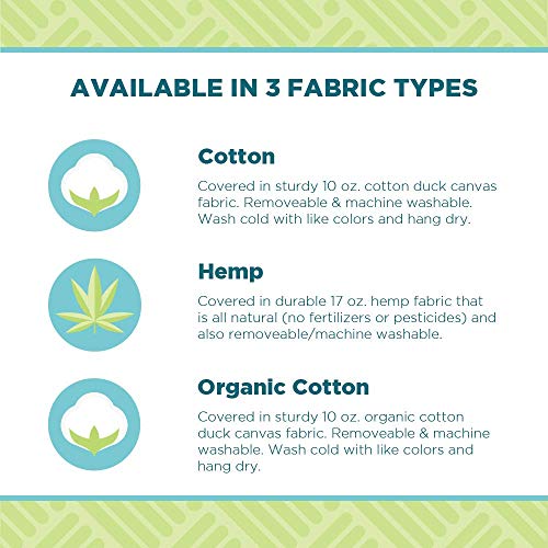 Meditation Cushion Set - Zafu and Zabuton - Made in the USA. Our Tangerine Cotton Oval-Shaped Meditation Pillow is Filled for Comfort and Designed with a Zipper Cover for Easy Cleaning.