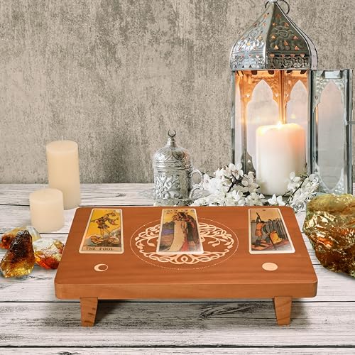 Altar Table, Meditation Table, Decorative Riser Wood Tray, Wooden Witch Altar, Wiccan Alter Table, Buddhist Shrine, Small Alter Table for Relaxation