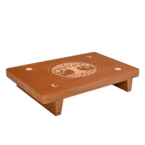 Altar Table, Meditation Table, Decorative Riser Wood Tray, Wooden Witch Altar, Wiccan Alter Table, Buddhist Shrine, Small Alter Table for Relaxation