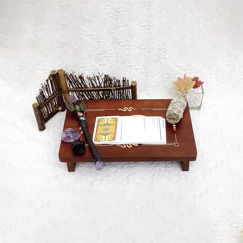 YIASSON Altar Table, Altar Supplies, Wiccan Alter Table, Meditation Table, Meditation Alter Table, Altar Shelf, Altar Decor, Buddhist Shrine,12x8 inches (Eye)