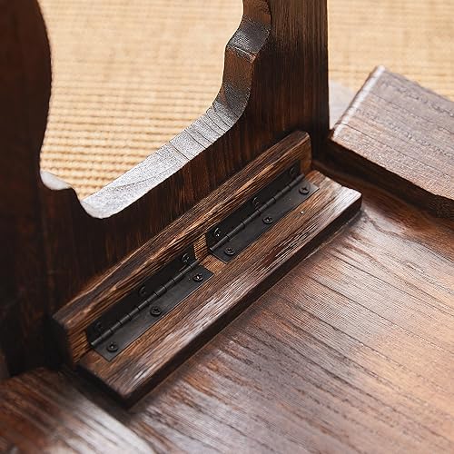 GZQWDC Japanese Floor Table,Small Coffee Table & Tea Table, Altar Table for Meditation,Low Table for Sitting on The Floor,Wood Bed Table Trays with Foldable Legs,Bed Laptop Desk