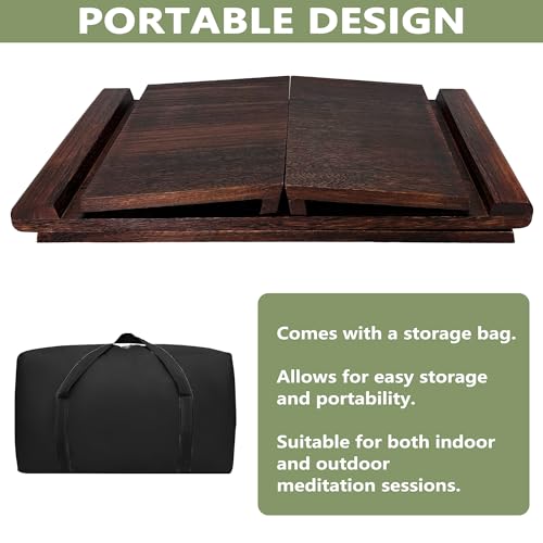 koretech Floor Table, Altar Table Paulownia Folding Design, Low Meditation Table for Sitting on The Floor Japaness Table Tatami Table