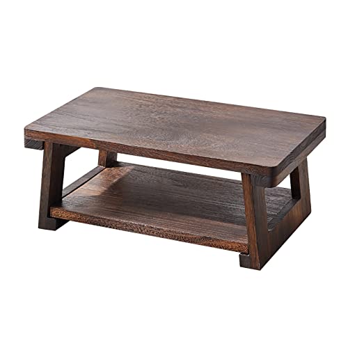 Gmasiou Folding Floor Low Table for Sitting on The Floor,Meditation & Altar Table for Spiritual,Japanese Furniture Table for Floor Sitting Dining & Coffee (23.6x11.8x7.8 in)