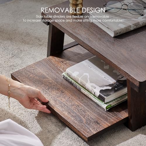Gmasiou Folding Floor Low Table for Sitting on The Floor,Meditation & Altar Table for Spiritual,Japanese Furniture Table for Floor Sitting Dining & Coffee (23.6x11.8x7.8 in)
