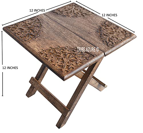 Small Altar Table, Meditation Table Altar, Small Puja Table, Meditation Altar Wood Wiccan Altar Table Buddhist Table, Tea Table Japanese, Small Low Side Table Dragon (Folding Small Floral)