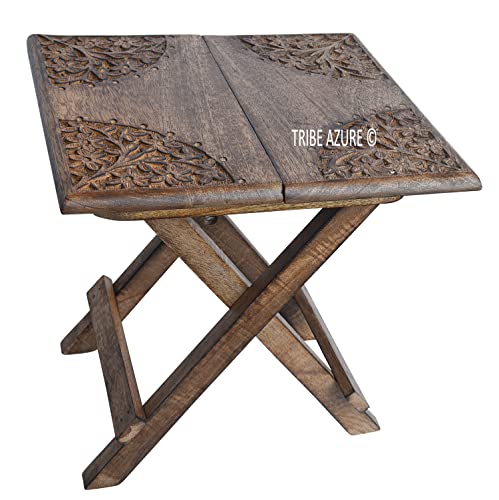 Small Altar Table, Meditation Table Altar, Small Puja Table, Meditation Altar Wood Wiccan Altar Table Buddhist Table, Tea Table Japanese, Small Low Side Table Dragon (Folding Small Floral)