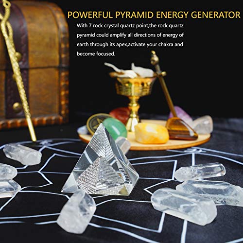 Crystals and Healing Stones Set, Healing Crystals Kit with 7 Chakra Stones, Tarot Cloth, Sage for Meditation/Spiritual Healing/Smudging