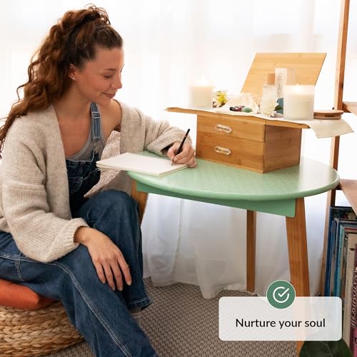 Altar Kit | Full Set with Healing Crystals, Candles, Cloth, and More for Mindful Souls | Travel Meditation Table Altar | Chakra Healing Stones | Witchcraft Altar Supplies | Wiccan Altar Kit