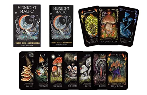 Mystical Mushroom Tarot Deck: Midnight Magic